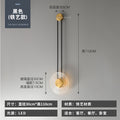 Modern minimalist wall sconce, long style, solid brass, for living room backdrop, hallway, aisle, glass ripple bedside, project wall lighting