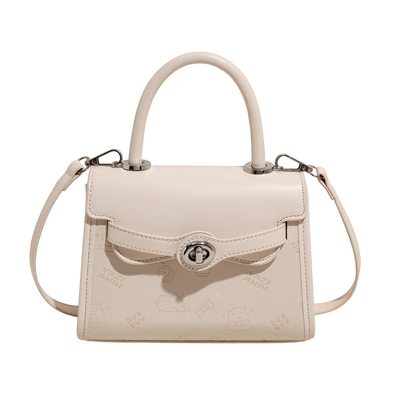 Simple contrasting color small bag women's 2025 summer new portable small square bag advanced super fire niche texture messenger bag