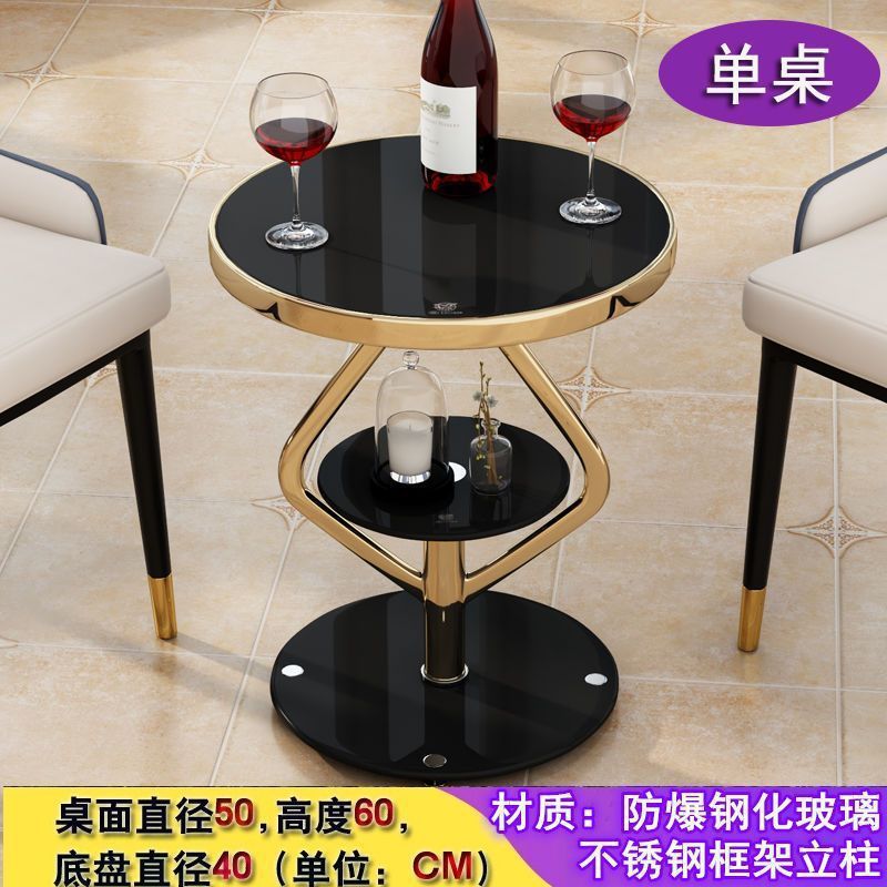 Balcony table and chair set, casual table and chair set, combination tea table, tea table, small coffee table, sofa edge, bedroom tea table and chair
