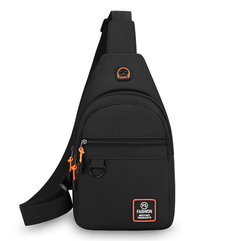 Cross-border Oxford cloth men's breast bag Japanese versatile shoulder messenger bag casual backpack small satchel outdoor sports bag