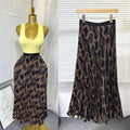 K-style high waist elastic waist rufflespleated skirt female a-line skirt slimming lookeasiest for matchwork clothing skirt