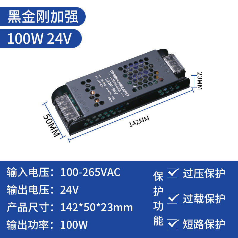 220v to dc 24v led strip light power supply - black diamond switching power supply - 60w 200w 300w 400w transformer