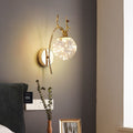 Hotel light luxury crystal bedside wall lamp  new internet celebrity corridor aisle bedroom entrance wall background wall lamp