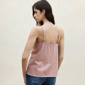sense of design lace edge suspender tops female summernew arrival light pink thin strap silm inner wear hot girl chest wrap