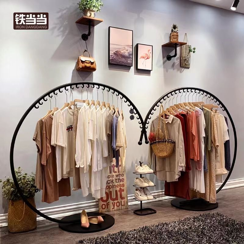Simple clothes hanger clothing display rack bedroom for home coat rack floor-standing fashion clothes rack thickened clothes drying rack