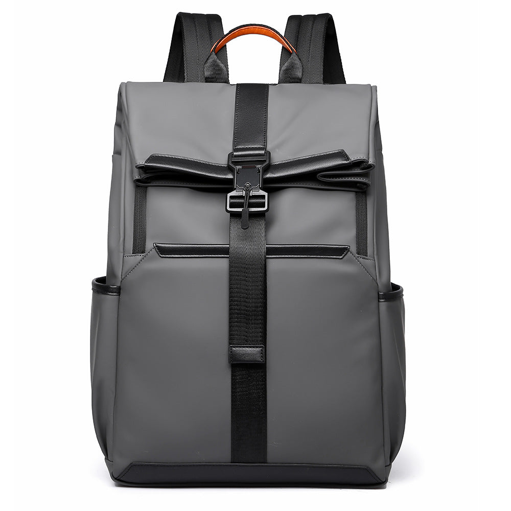 Cross-border new men's backpack folding flip casual student schoolbag multi-functional storage computer travel backpack