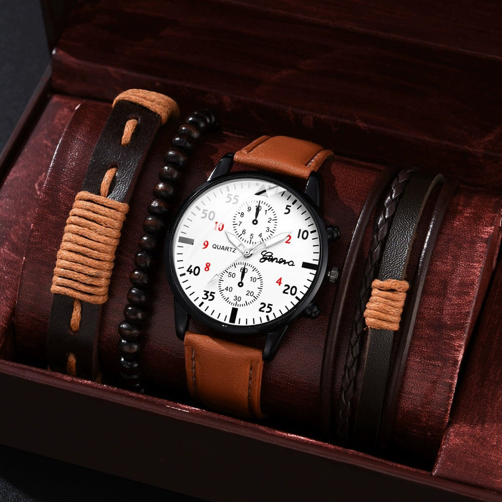Aliexpress new men's versatile fashion watch, hot-selling business two-dial wristwatch, factory direct