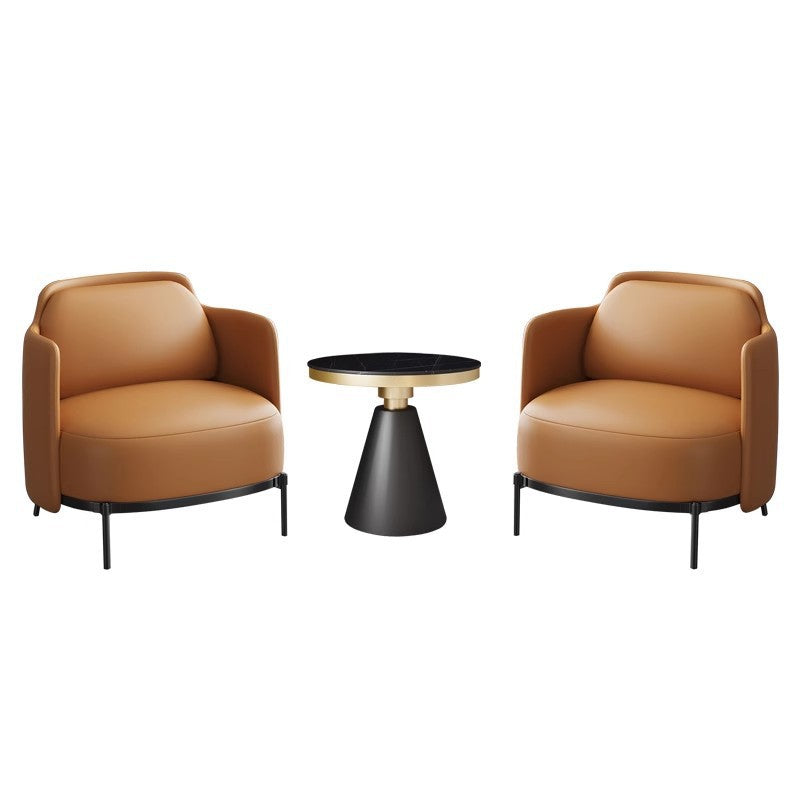 Business negotiation single sofa hotel lobby rest area sofa office light luxury reception sofa booth
