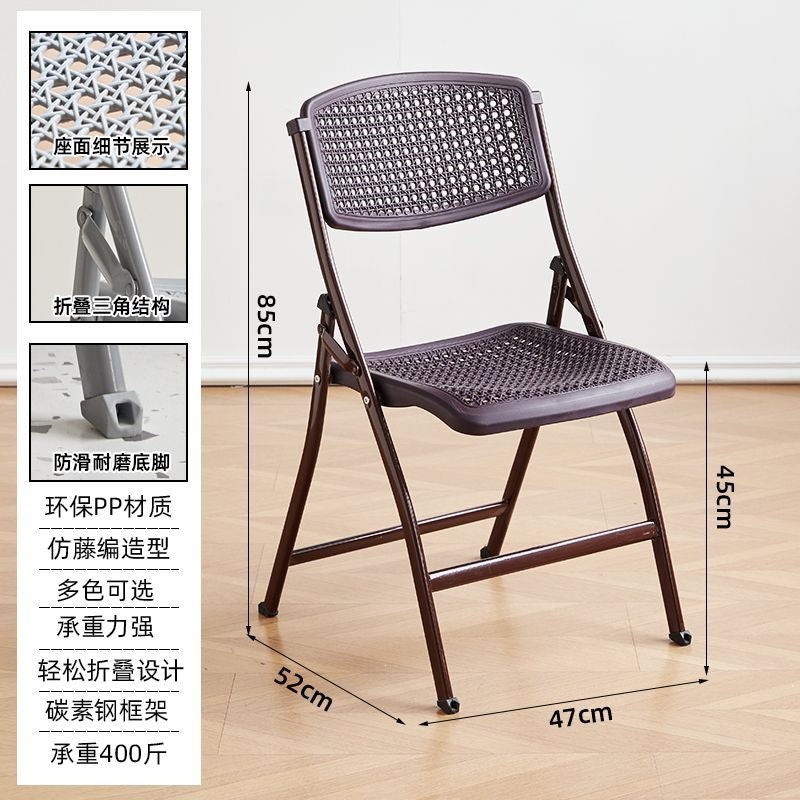 Office conference backrest chair breathable plastic foldable chair training chair thickened casual stool home computer chair dining chair