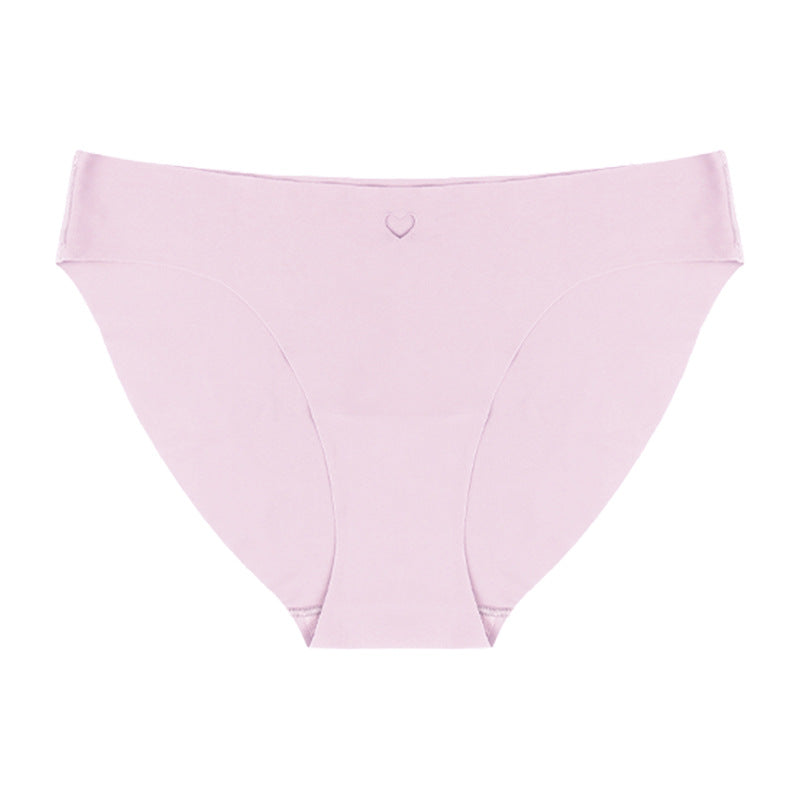 European and american sexy seamless fitness underwear women's low waist ice silk briefs pure cotton crotch breathable quick-drying sports underwear women