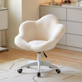 Cosmetic chair girls bedroom petal chair dressing table rotating chair for home cream style manicure chair lambswool chair