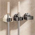 Suction cup mop holder wall hanging clip punch-free bathroom mop hanging broom storage hook wall holder handy gadget