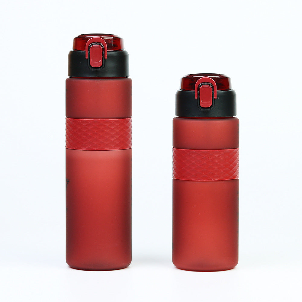 Factory-customized portable plastic water bottle, outdoor sports direct drink large capacity water jug, pop-up lid anti-scald space cup with straw