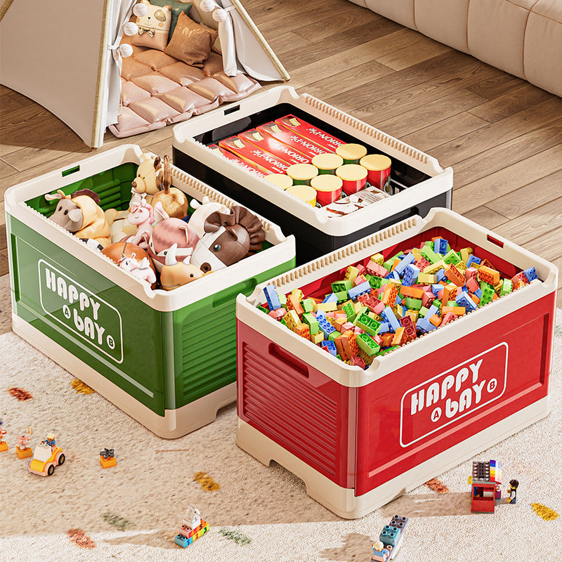 Lego large particle building block box dopamine cute fun foldable storage box children's household toys snack storage box