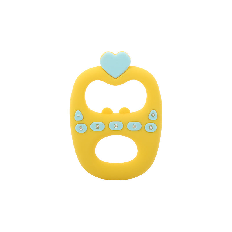Food Grade Silicone Toothpaste Color Double Grip Buttons New 2025 Baby Bite Gum Baby Teething Chewing Toy