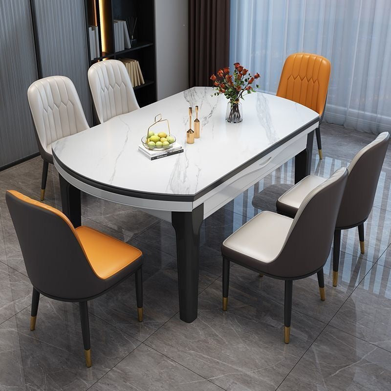 Bright slate dining table modern casualfor homethickened slate induction cooker dining table retractable foldable dining table