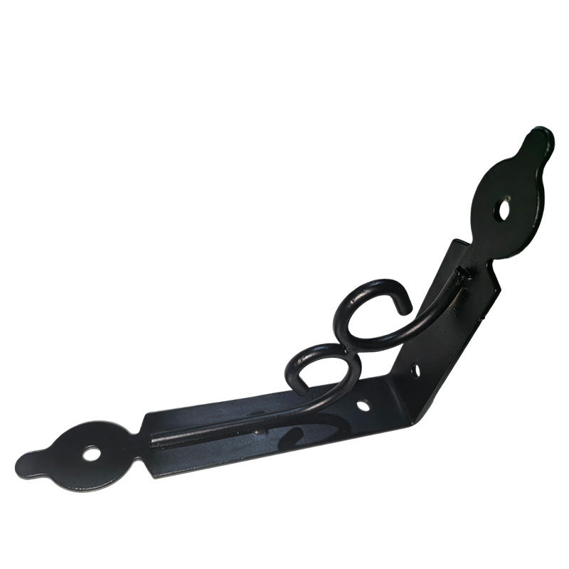 European style flower triangle bracket bracket triangle support iron frame wall storage rack layer right angle fixed tripod bracket