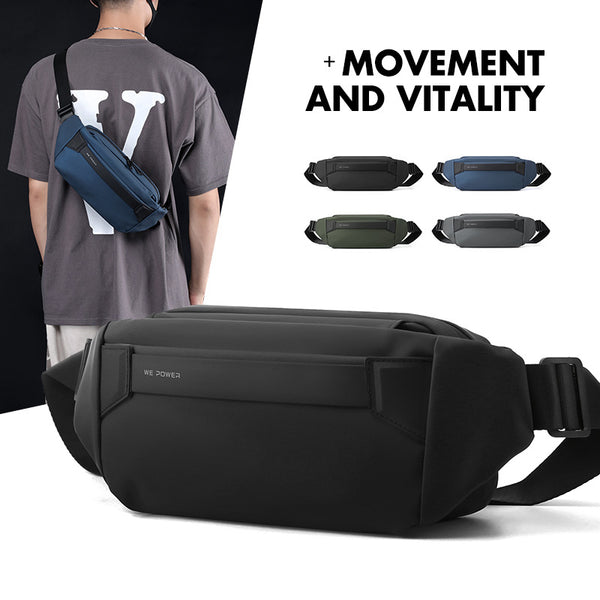 WEPOWER New Cross-border Men's Crossbody Bag Functional Chest Shoulder Bag Trend Casual and Lightweight Crossbody Bag