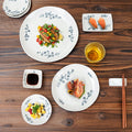 Chinoiserie underglaze ceramic seasoning dish stylish modern casual restaurant for home ceramic dish plate cooking soy sauce dish
