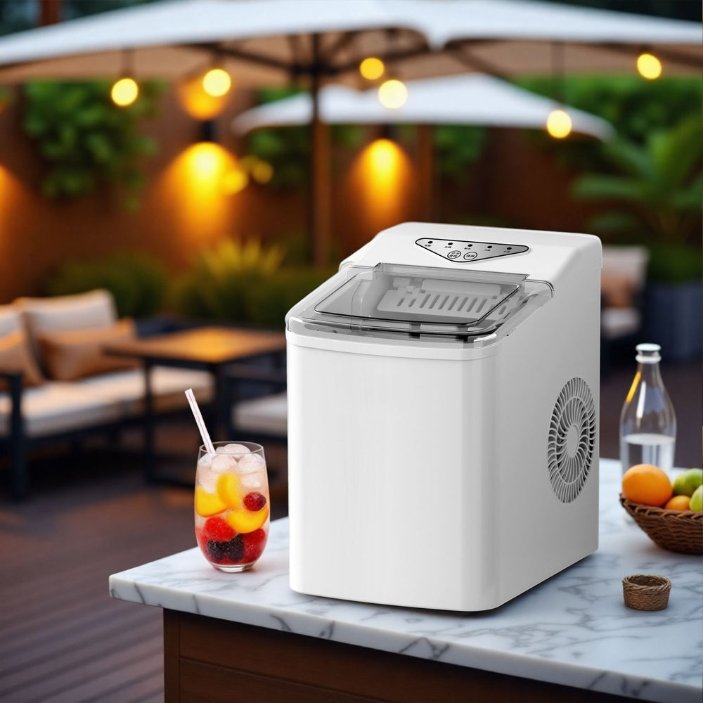 Mini ice maker for home/dorm use, 1.5l capacity, 6-8 minute ice production, cross-border customization, fully automatic, new smart model
