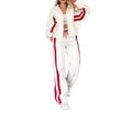 european and american cross-border   fashion color block new two-piece set spring/autumn women's casual activewear set