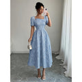 code new arrival  original women's elegancestylish neckline short-sleeved a-line skirt
