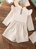 autumn new arrival: textured knit flutter sleeve top and asymmetrical skirt-pant two-piece set with matching bag