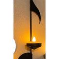 European-style iron music note wall sconce candle holder, romantic wedding anniversary decoration, bar home decor for living room and bedroom