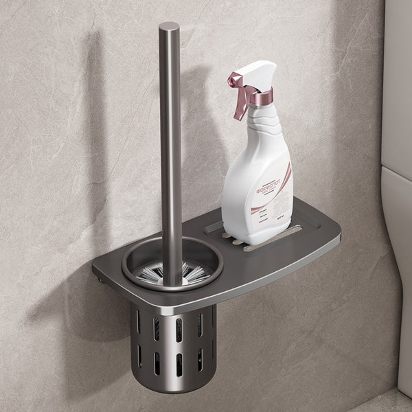 Toilet brush on the wall Household set No punching Wall hanging No dead ends Toilet rack Washing toilet cleaning brush