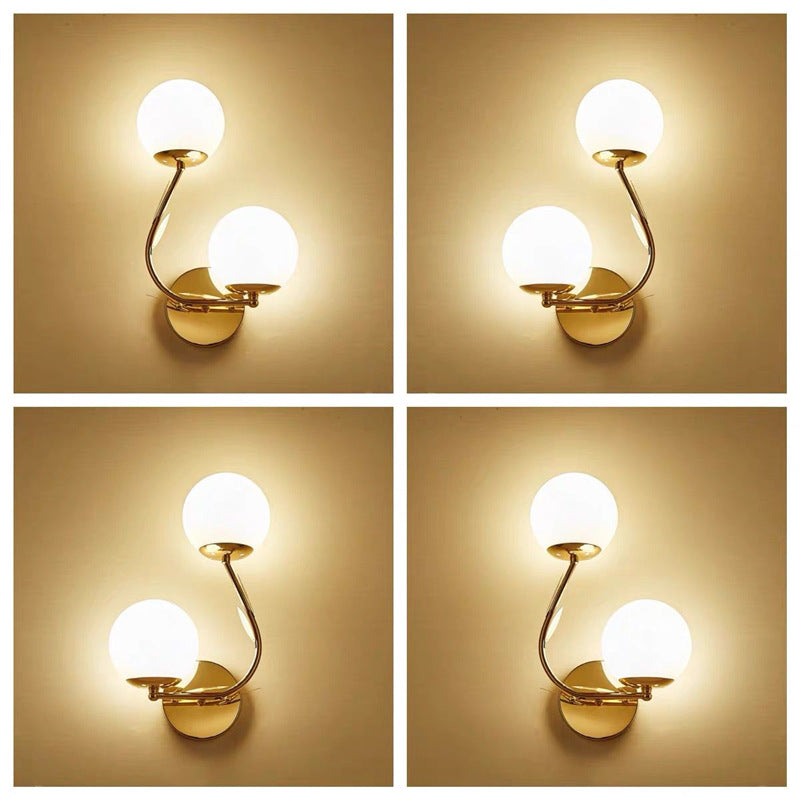 Artistic bedside wall lamp staircase balcony led wall sconce bedroom bedside light double head living room aisle room wall light