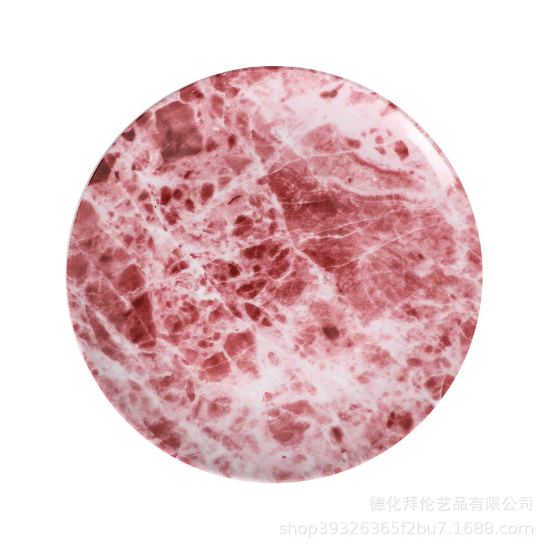 Ceramic marble pattern tableware model room tableware decoration european style western food plate steak plate suit