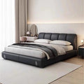 Italian normcore genuine leather bed dune master bedroom double bed modern casual double popular model 1.8m wedding bed leather art