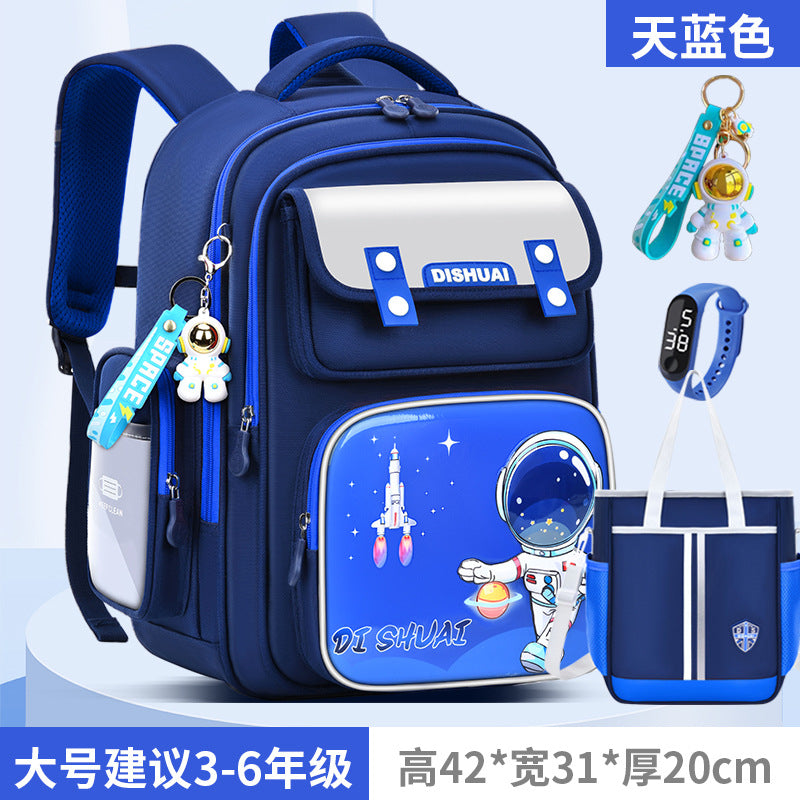Elementary school backpack for boys, grades 1-2, ages 3-6, lightweight, child-friendly, spine-protecting, 2026 new model