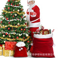new arrival christmas red gold velvet gift bag santa gift backpack high-end packaging bag drawstring bag