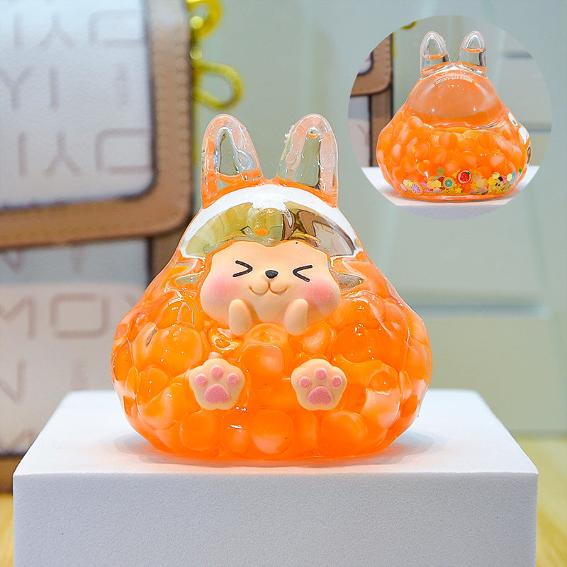 oversized three-dimensional quicksand KIKI shopping mall blind box figure desktop ornament car pendant DIY jewelry accessories