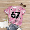 Kids' t-shirt, a cross-border bestseller featuring 67 elements, 3d digital print, summer casual fashion for girls, round neck, short sleeves