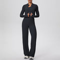 Cloud-feel outdoor casual yoga outfit - three-piece set: one-shoulder open back, high-waisted, butt-lifting, quick-dry running & fitness set