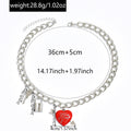 Sweater accessories necklace wholesale european and american cross-border jewelry punk heart sweet cool style high-end pendant clavicle chain for women