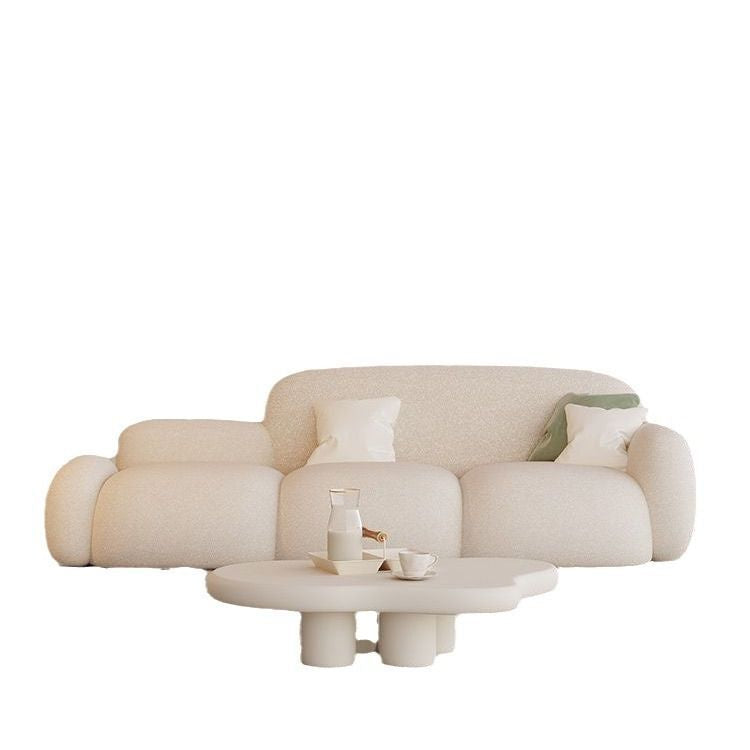 Living room simple modern cream style rental house fabric sofa straight row accessible luxury bedroom douyin popular cloud sofa