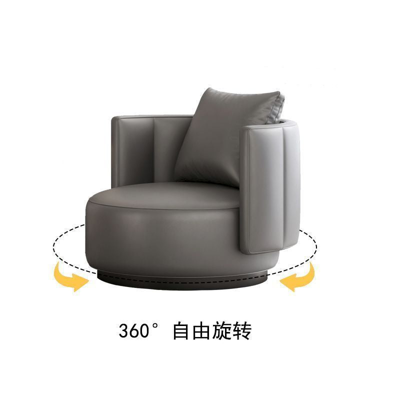 Luxury single sofa chair bar hotel b&b guest room lazy sofa chair rotatable round table combination