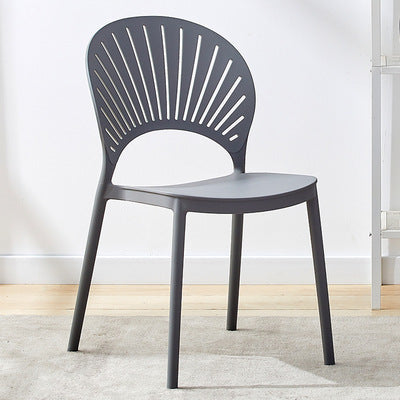 Nordic home plastic chair - suitable for cafeteria, restaurant, outdoor use, with backrest, stool, office, leisure, and waiting area seating