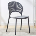 Nordic home plastic chair - suitable for cafeteria, restaurant, outdoor use, with backrest, stool, office, leisure, and waiting area seating