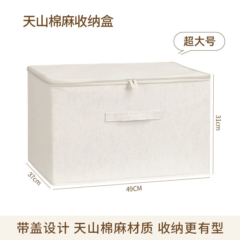 Washable clothing storage box Foldable large-capacity thickened fabric dustproof and moisture-proof upper cover quilt storage box