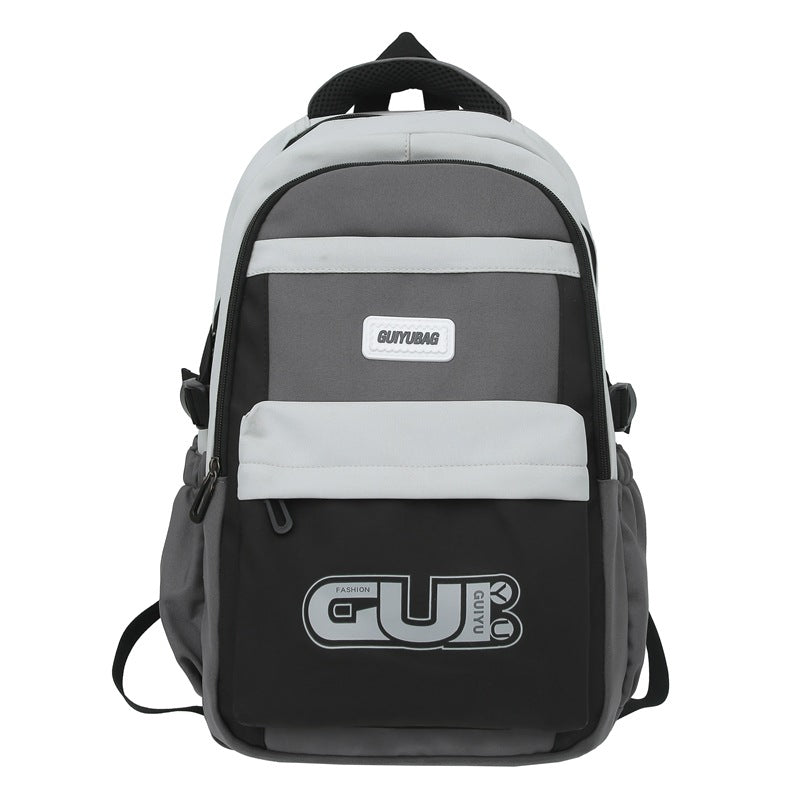 School bag men's new Korean version high value junior high school students lightweight computer backpack female college students large capacity backpack