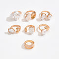 Wholesale faux pearl ring sets - european & american style, vintage baroque, stackable, unique design, knuckle rings