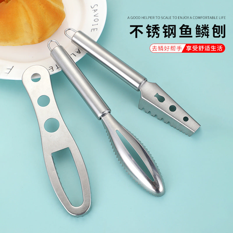 Fish scale planer thickened stainless steel creative practical kitchen gadget running jianghu product handheld fish scale scraper