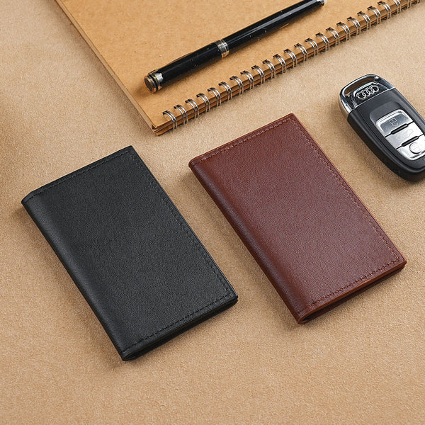 Card bag, male ultra-thin mini wallet, multi-functional driver's license, leather case, multi-card ID card holder, anti-degaussing card holder.