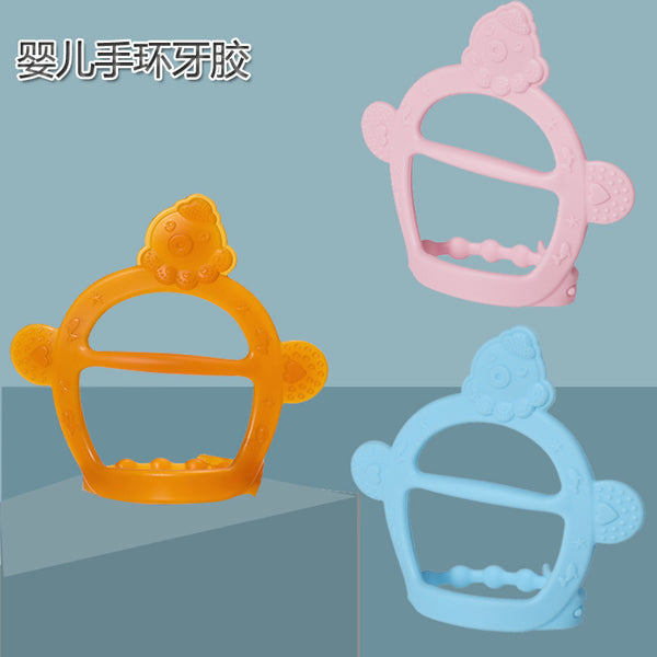 Factory direct sales baby silicone bracelet toothpaste, gloves, molars, strap-on baby tooth fixing toothpaste