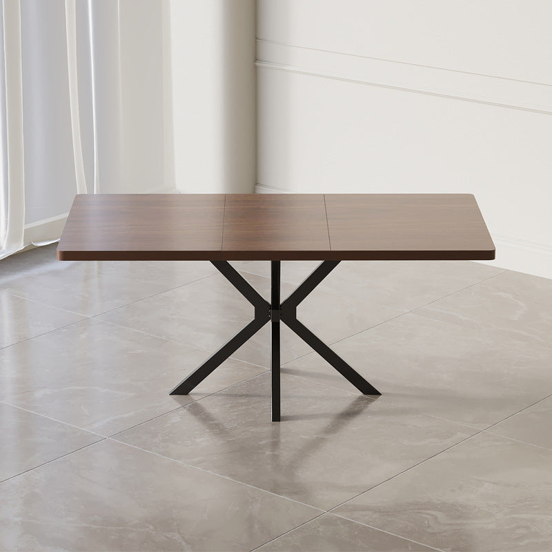 Custom-made nordic style dining table: modern minimalist rectangular pull-out design for small spaces, light luxury restaurant table