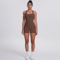 Cloud-feel brushed outdoor casual running yoga clothes, quick-drying, beautiful back, hip-lifting, tight shorts, sports and fitness clothes suit